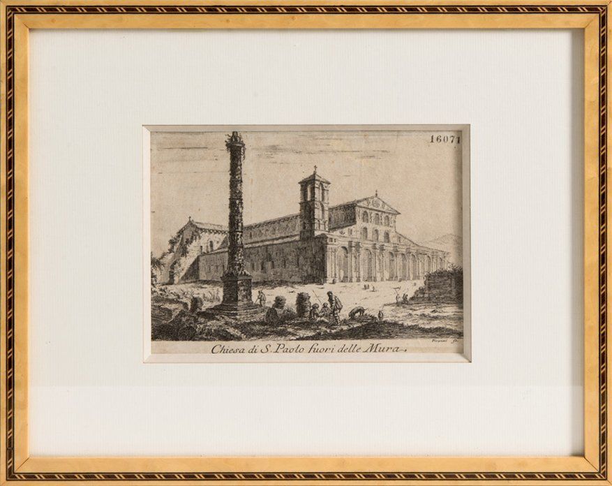 Piranesi, 'Chiesa Di S Paolo Fuori Delle Mura', Etching, C. 1741 48 photo 250.0