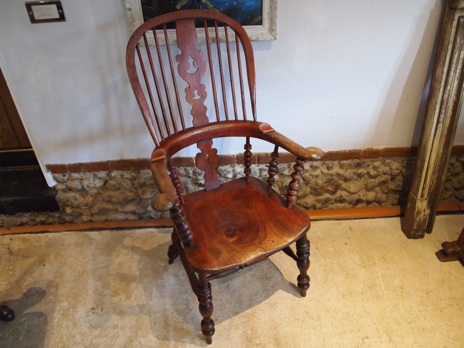 photo vinterior Chair Stunning Victorian Windsor Grandfather Chair C1860