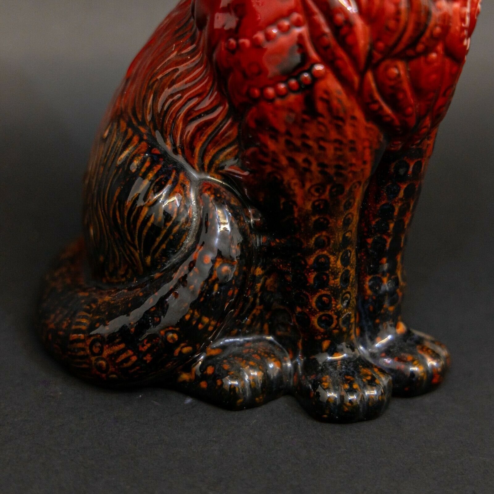 Large Royal Doulton Flambe Cat photo 525.0