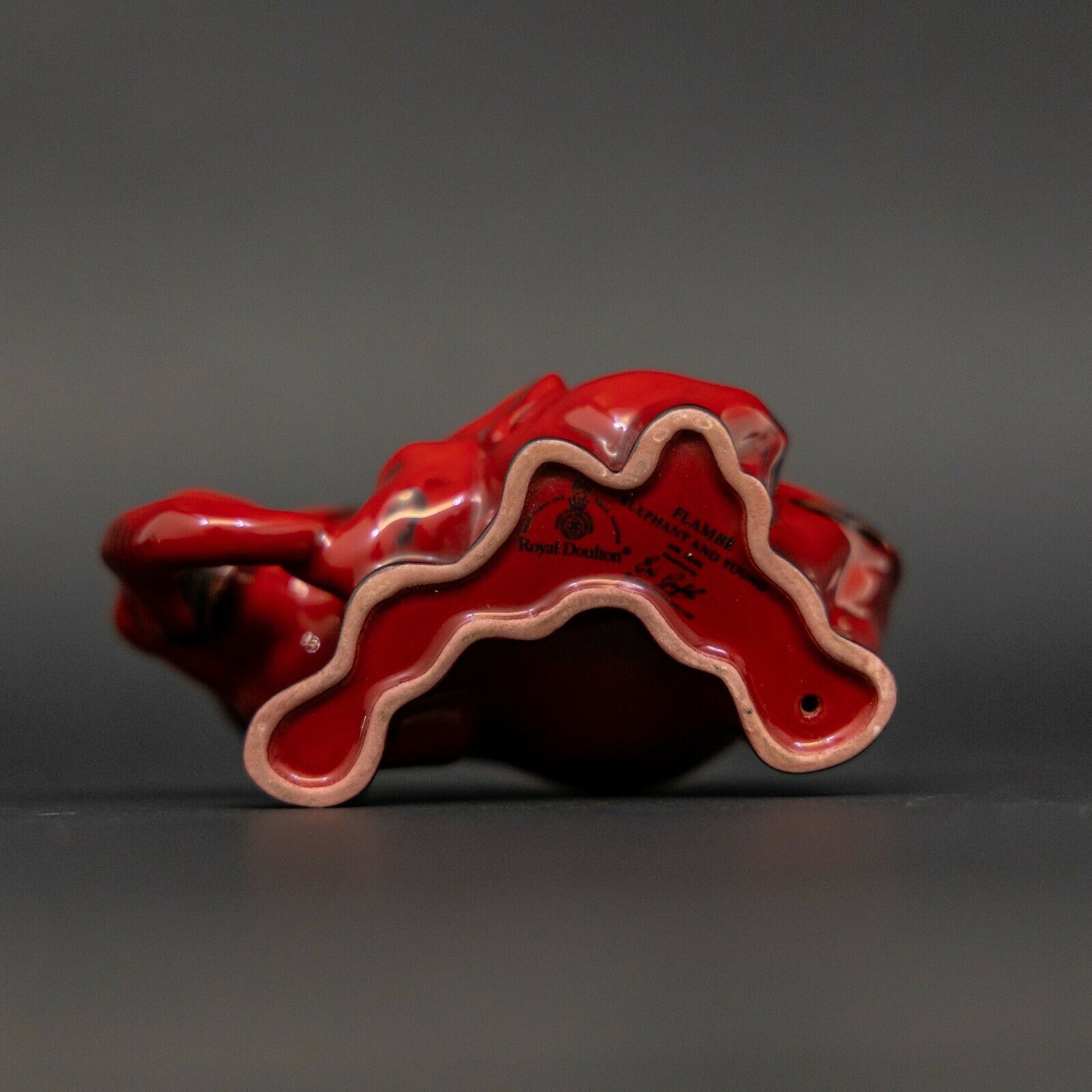 photo for sale Royal Doulton Flambe Elephant And Young