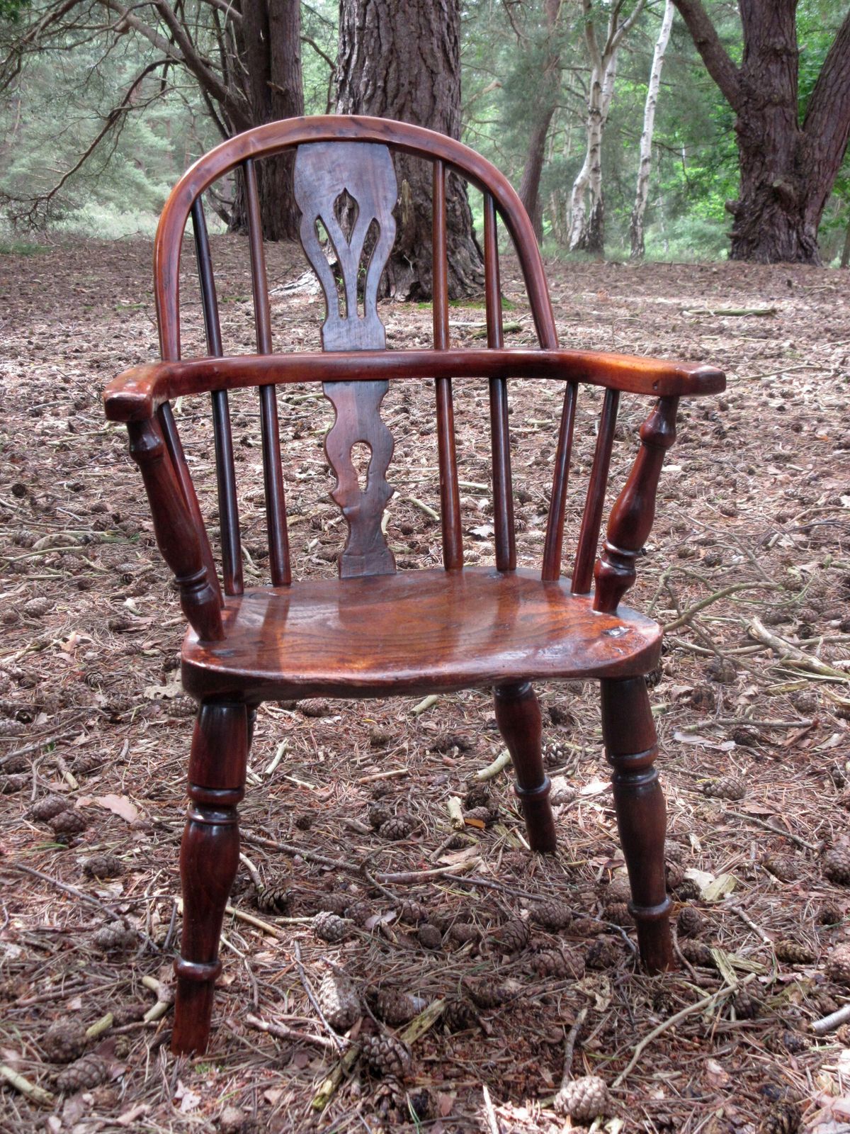19th Century Yew Wood Childs Windsor Chair, Circa 1810   1840 photo Furniture