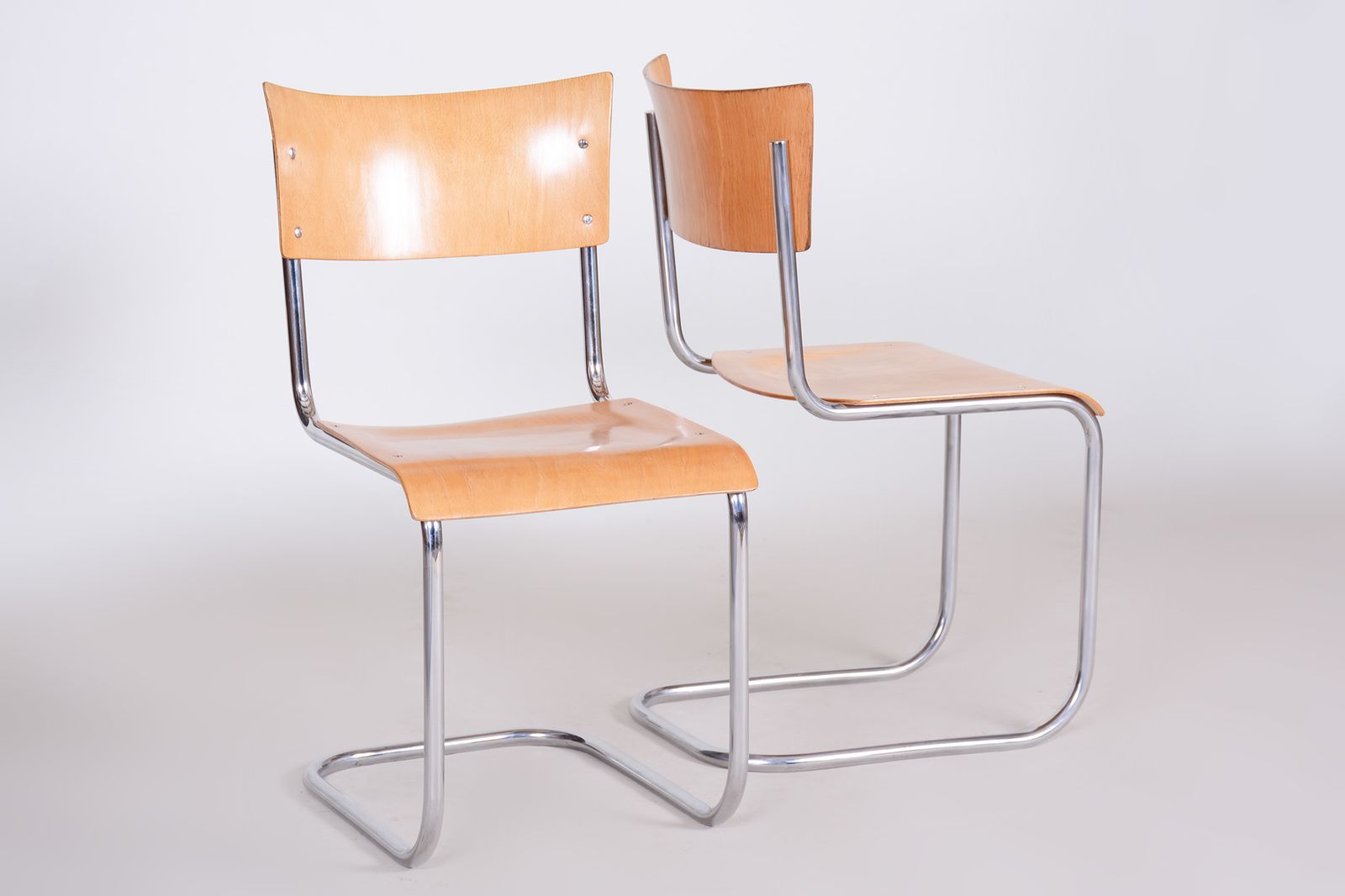 photo buy Set Of Four Mart Stam Dining Chairs   1930s
