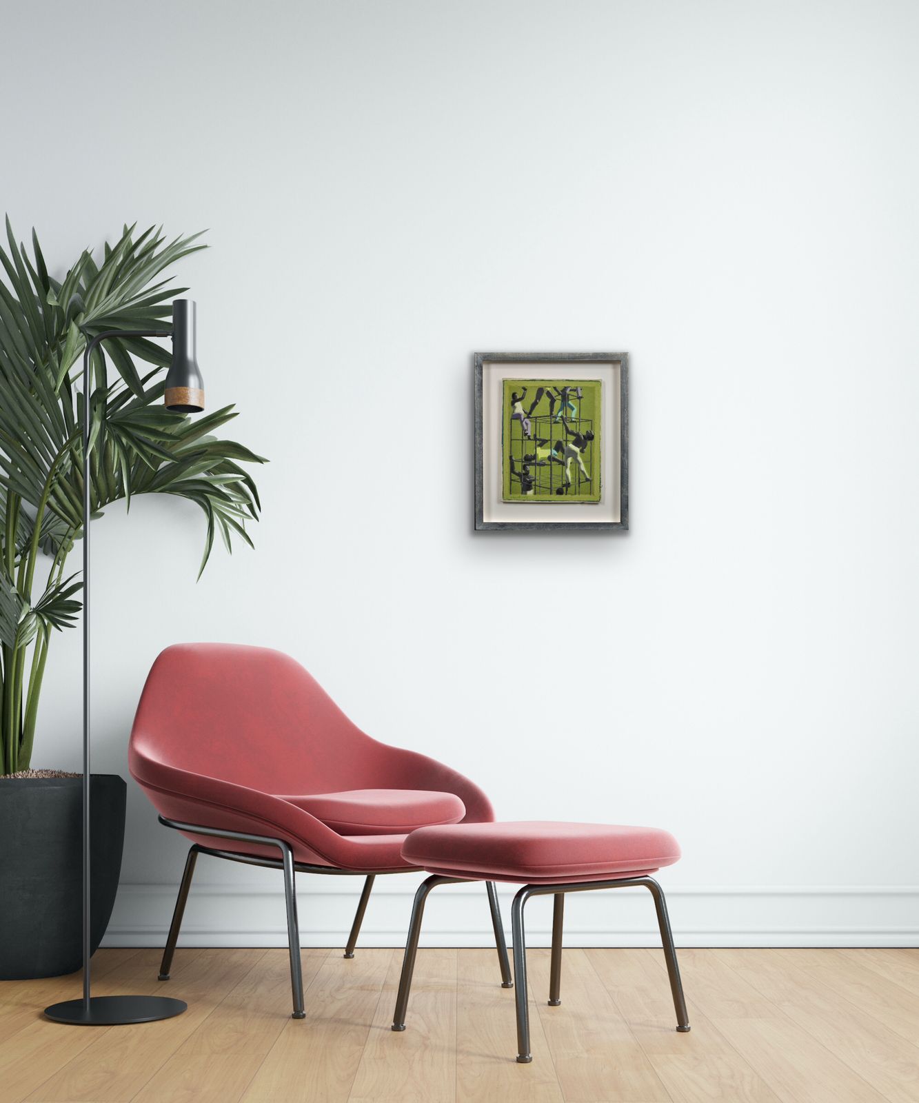 photo for sale John Coverdale Newberry B.1934. English. The Climbers, 1970. Framed Mid 20th Century Postmodern Figuration Oil Painting. Ruskin School, Oxford.