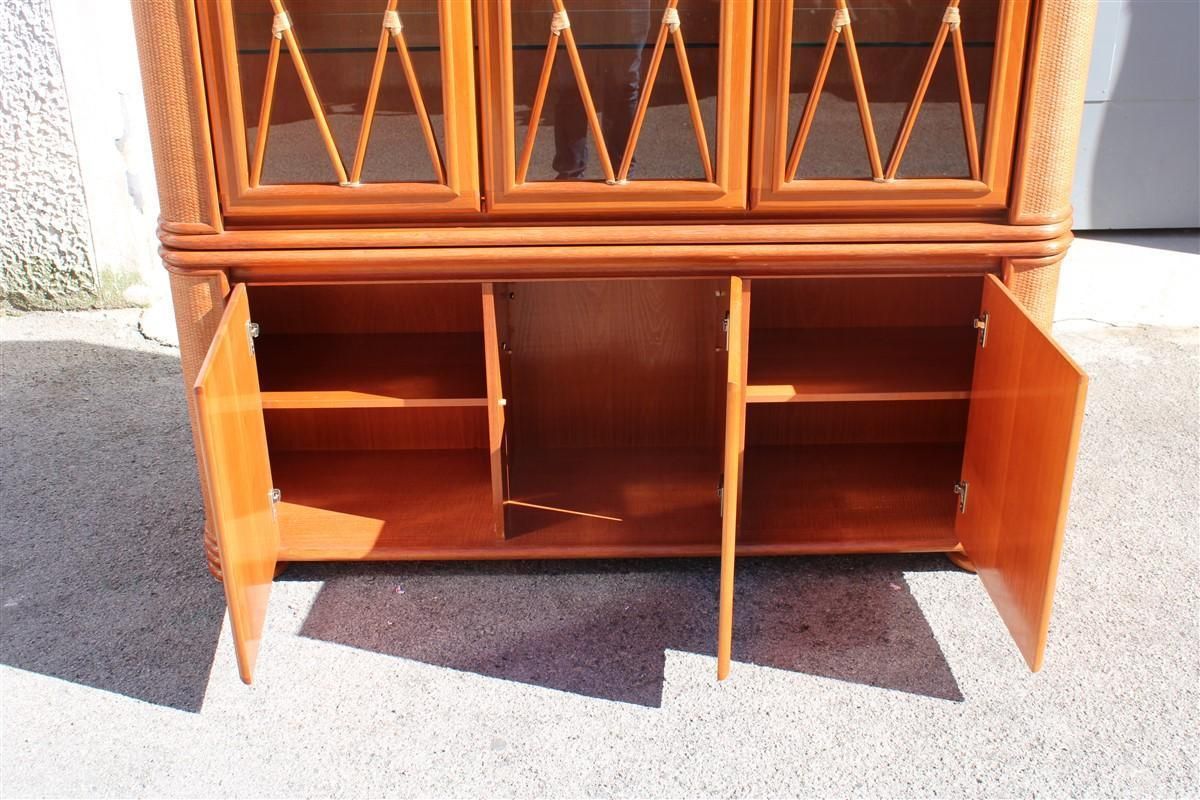 Buffet Showcase In Bamboo Wood And Rattan Productions Roberti 1970 photo vinterior
