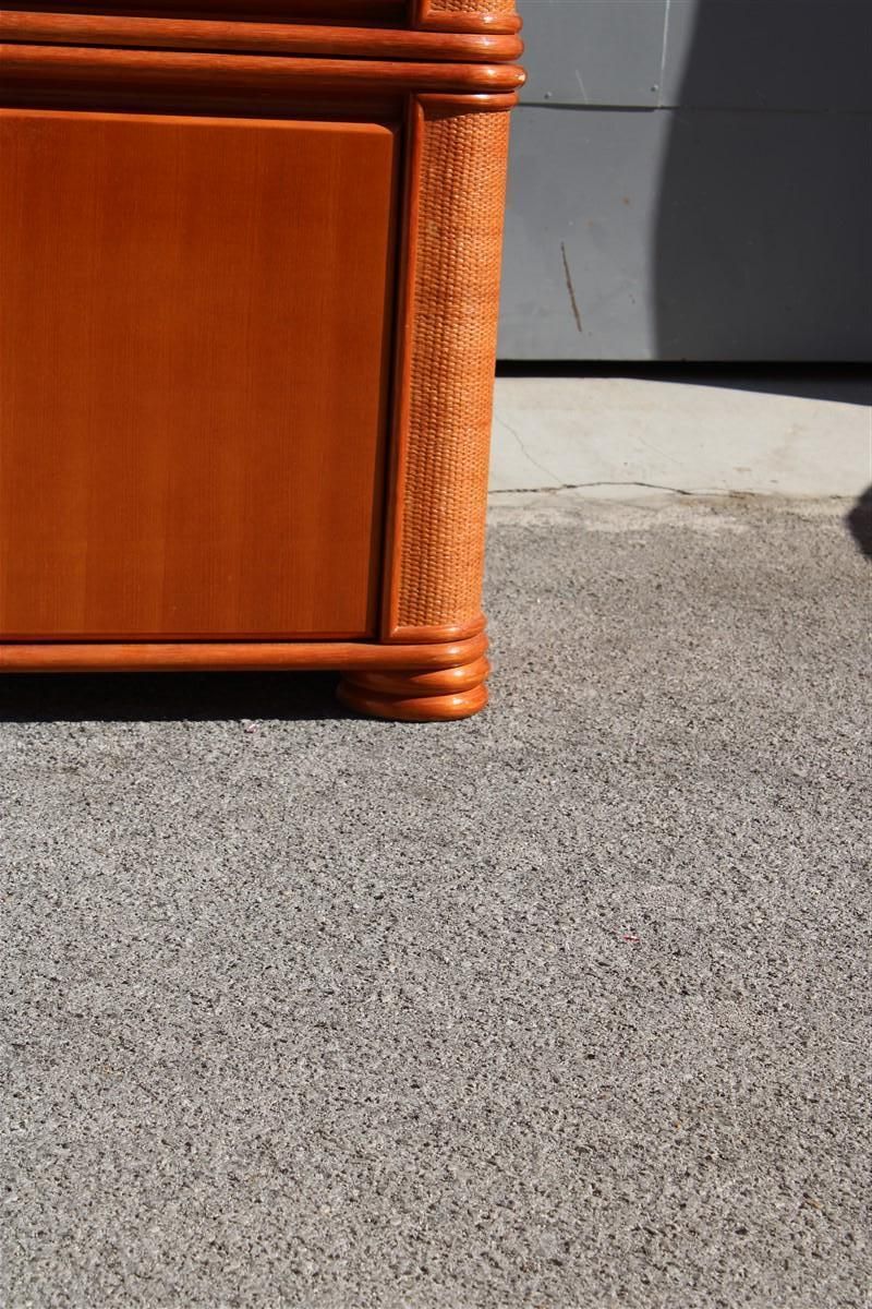 4607.0 Buffet Showcase In Bamboo Wood And Rattan Productions Roberti 1970 photo