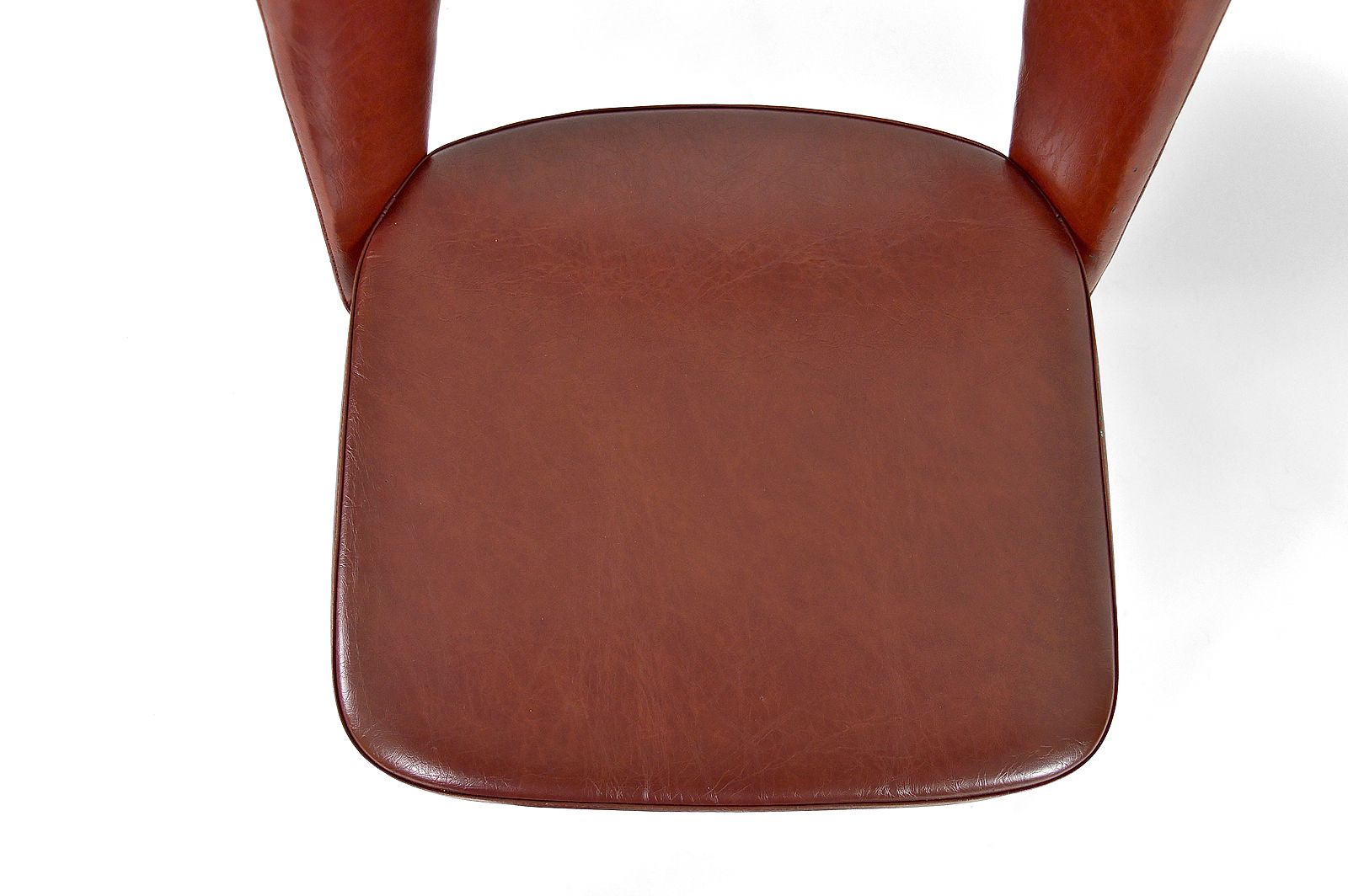 photo vintage Pair Of "Conference" Chairs In Chrome And Leatherette, Circa 1960