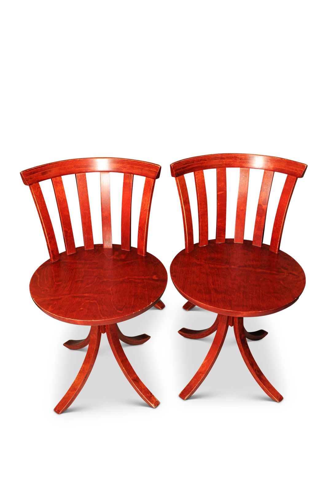 Edsbyverken Of Sweden Red Lacquered Birch Slat Back Dining Chair Designed By Jan Hallberg & Sune Formell In 1967 Four In Stock, Price Per Chair Ol photo 600.0