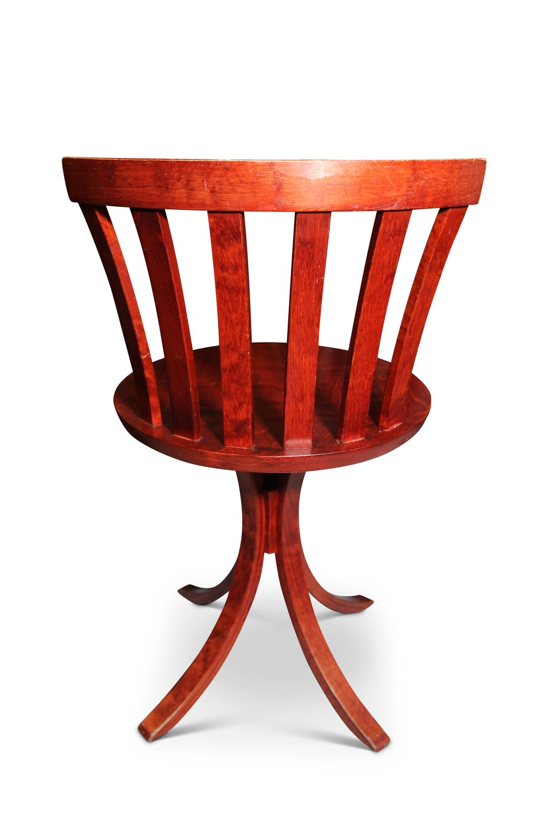 Edsbyverken Of Sweden Red Lacquered Birch Slat Back Dining Chair Designed By Jan Hallberg & Sune Formell In 1967 Four In Stock, Price Per Chair Ol photo vinterior