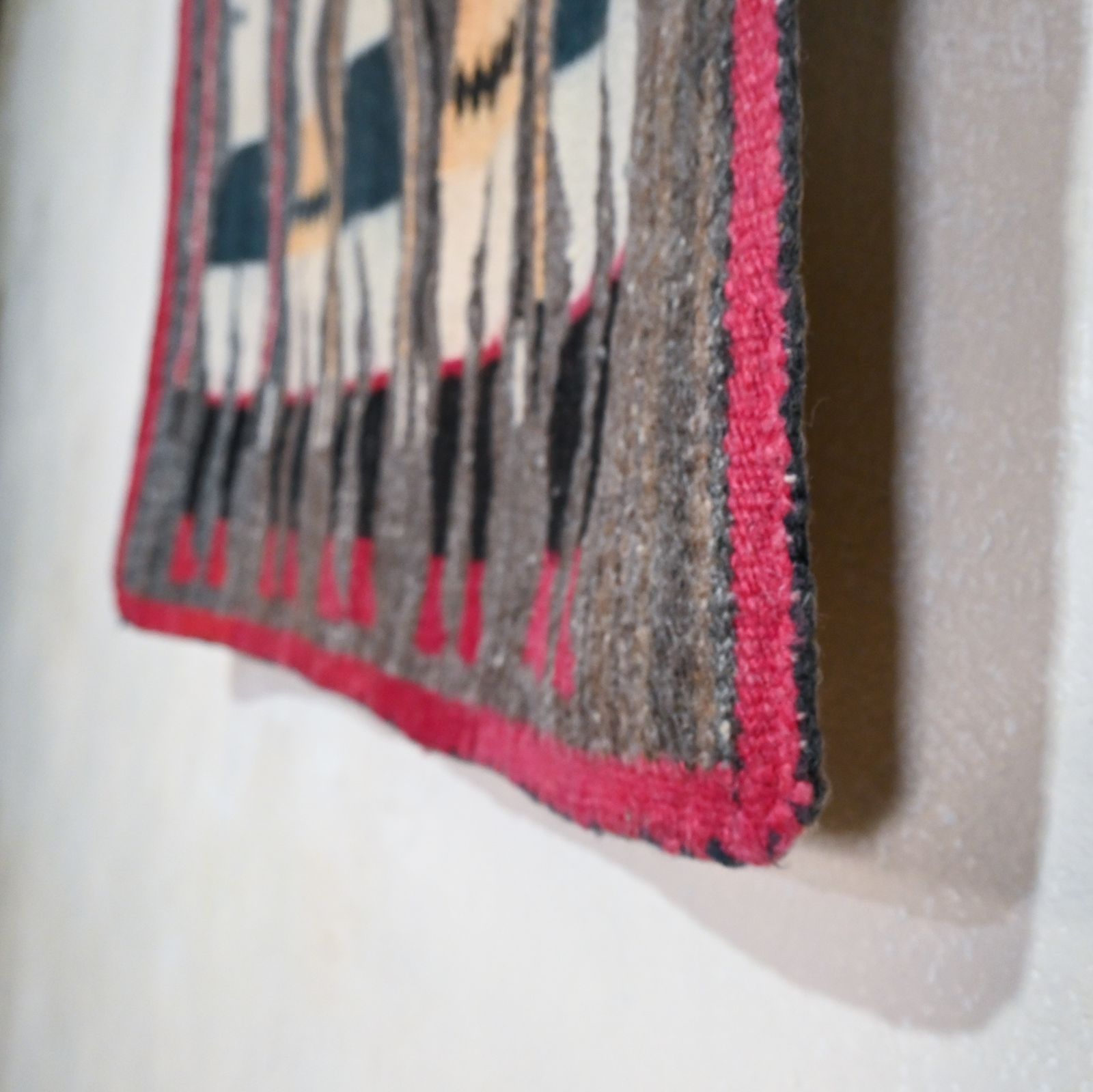 A Yei Navajo Figural Double Sided Flat Woven Wall Hanging 1930 Round Heads photo vinterior