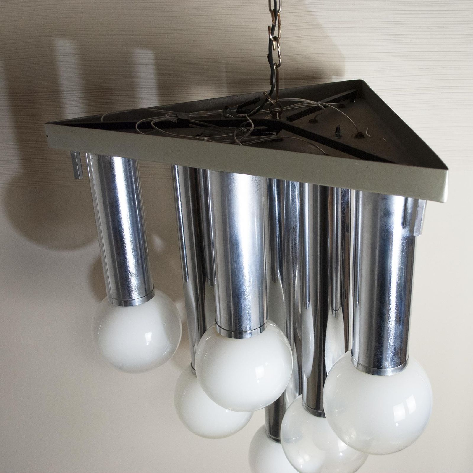 Goffredo Reggiani Italian Midcentury Space Age Chandelier 70's photo 3914.68