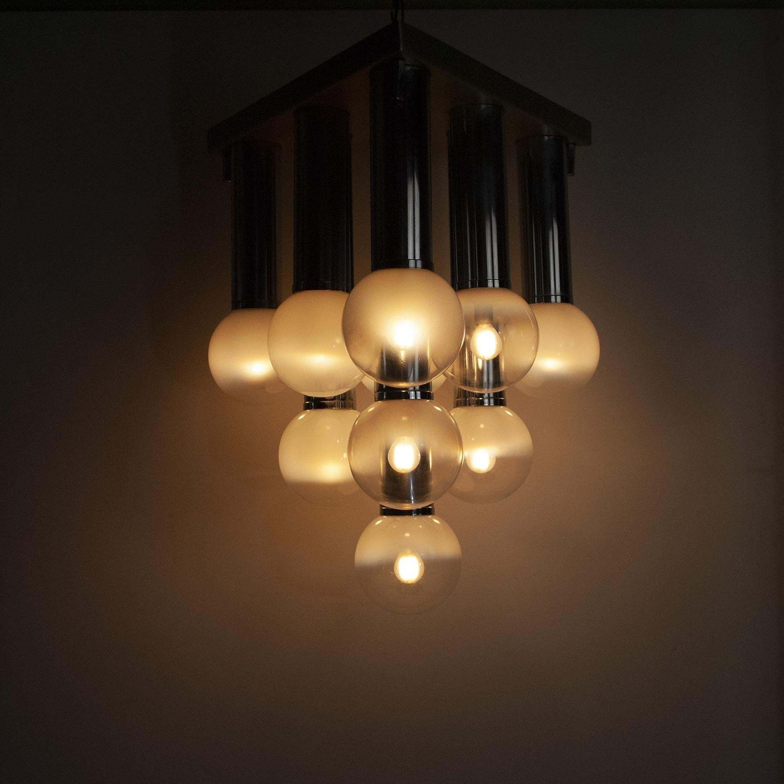 photo buy Goffredo Reggiani Italian Midcentury Space Age Chandelier 70's