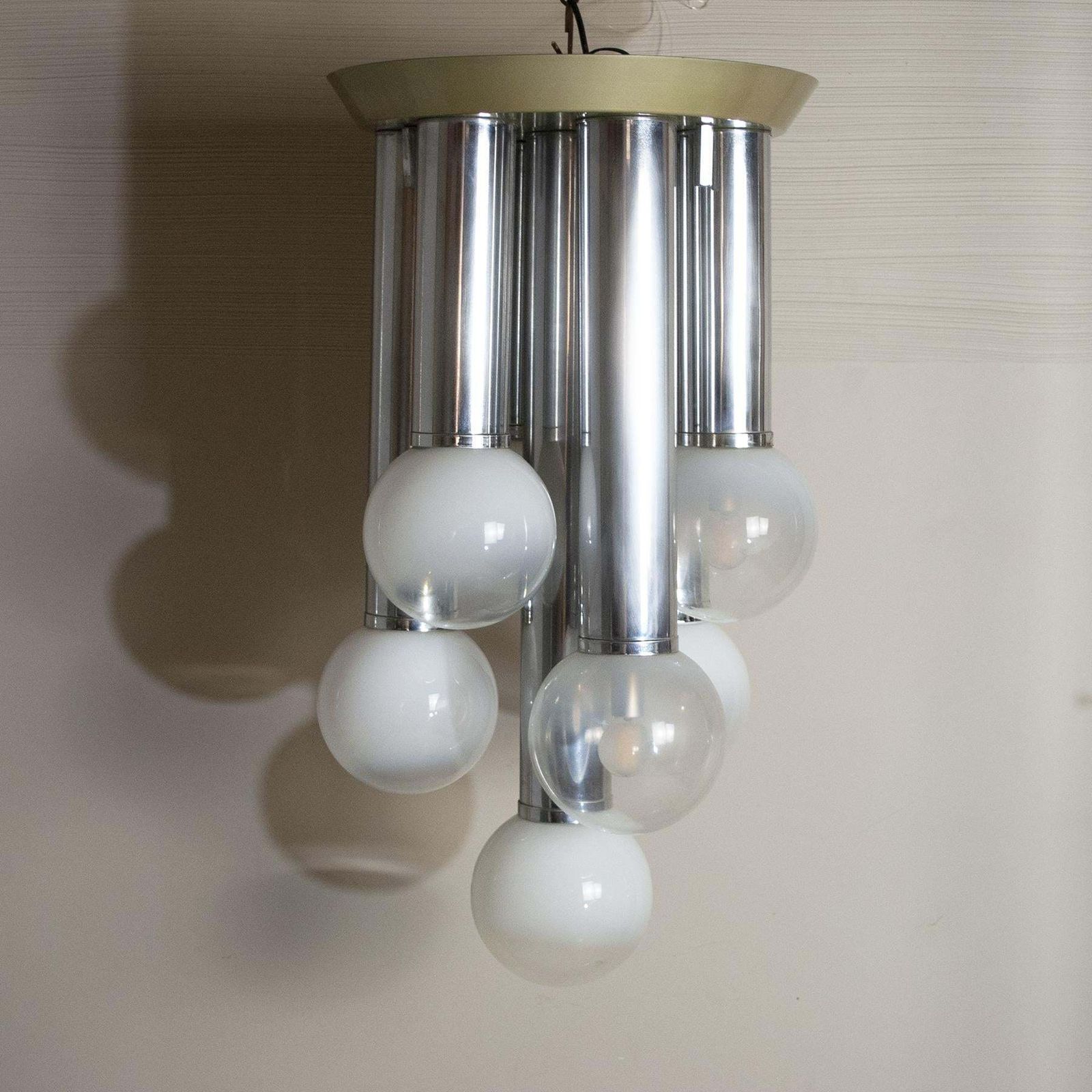 Goffredo Reggiani Italian Mid Century Space Age Chandelier, 70's photo furniture