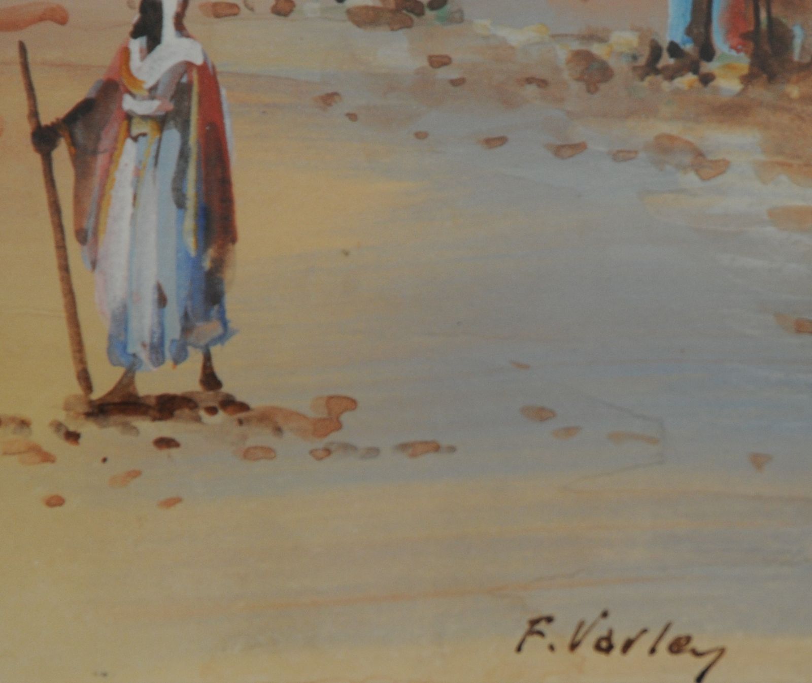Antique Pair Of Orientalist Style Paintings By F Varley photo buy