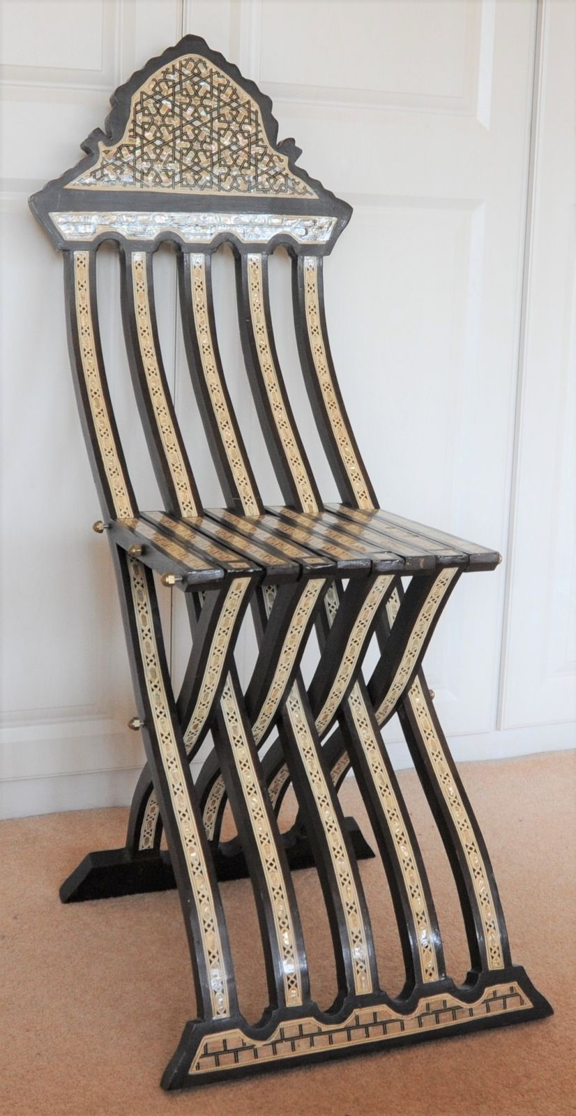 Vintage Islamic Middle East Mother Of Pearl Effect Seat