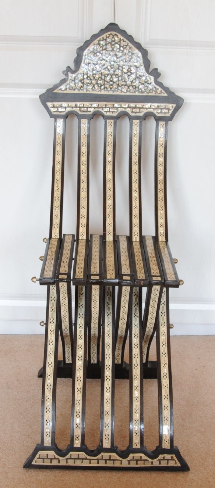 Vintage Islamic Middle East Mother Of Pearl Effect Seat photo furniture