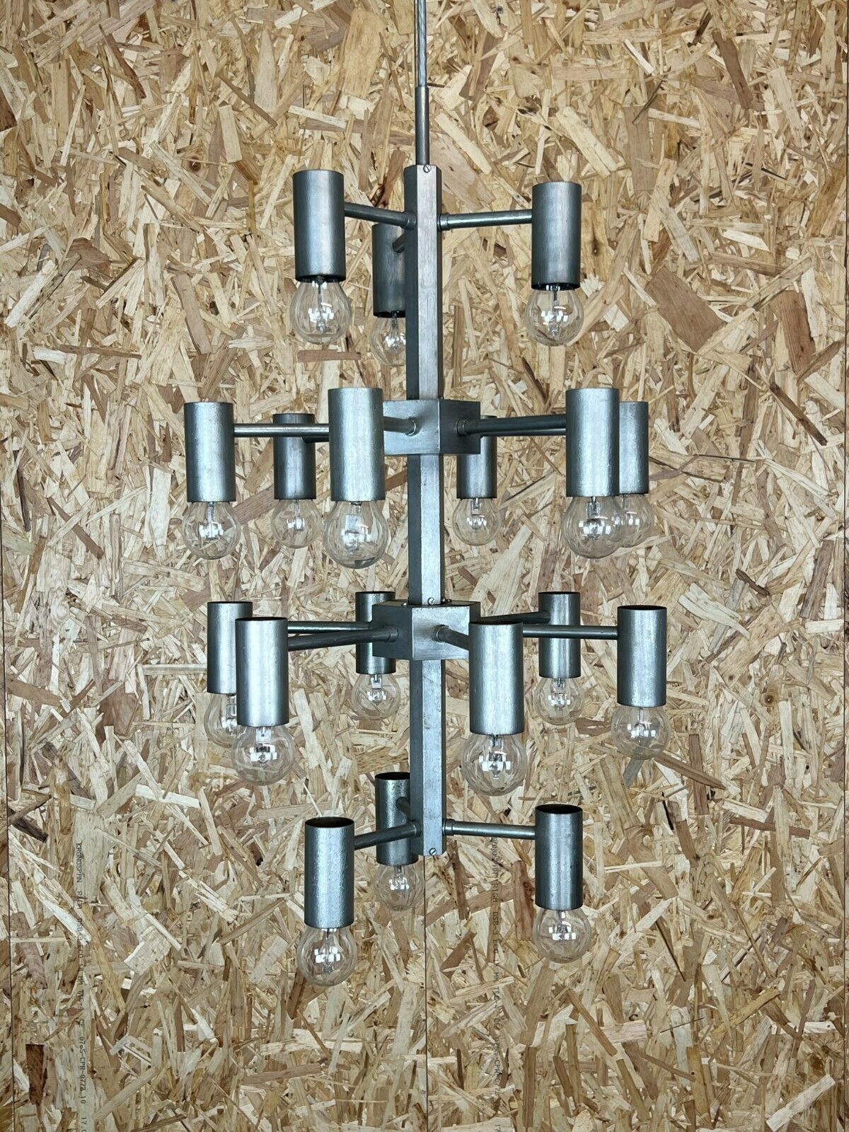 Xl 60s 70s Chandelier Chandelier Pendant Lamp Chrome & Metal Design 60s 70s