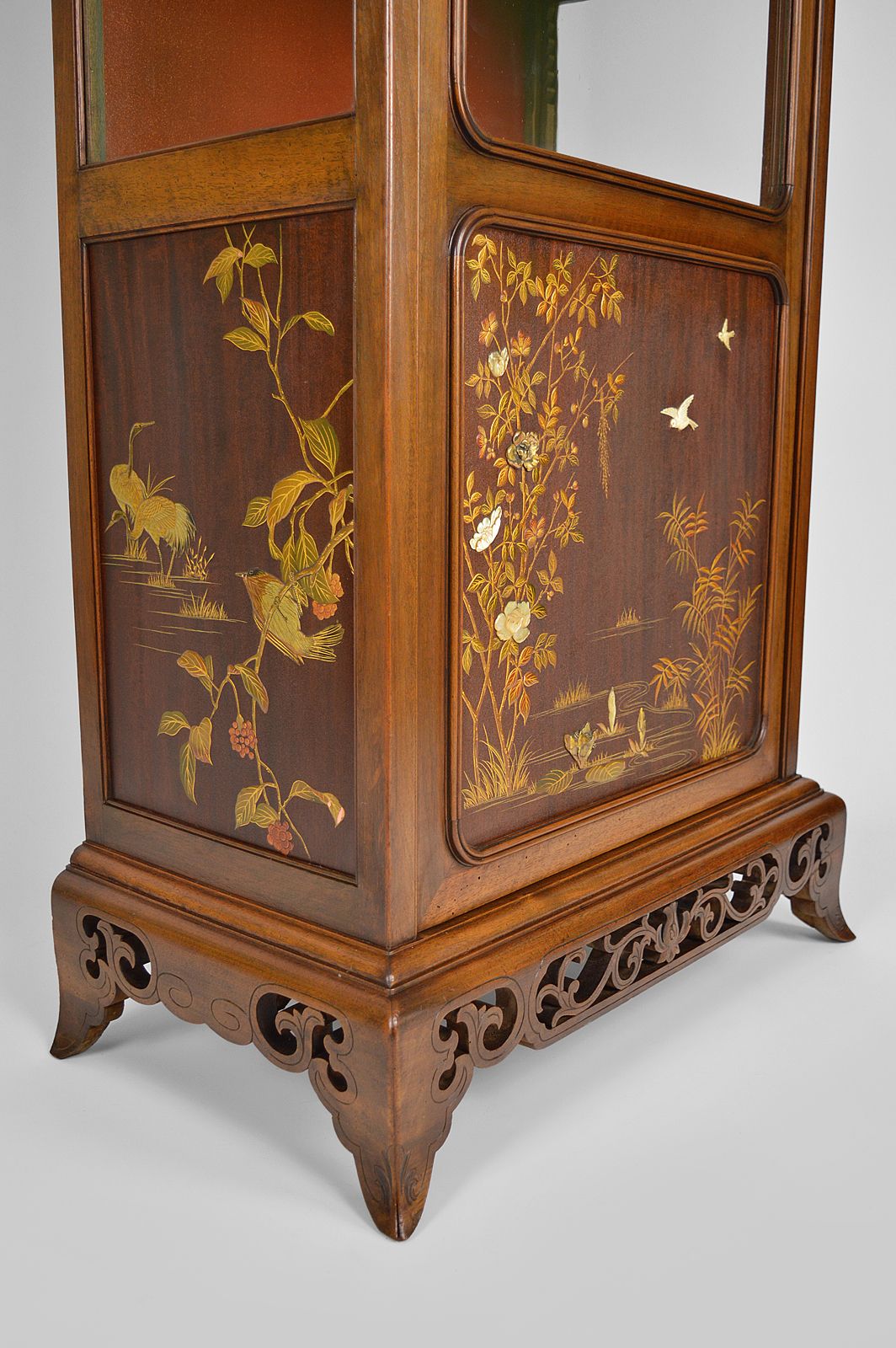 Japanese Showcase With Inlaid Panels, Attributed To Perret And Vibert, Circa 1880 photo buy