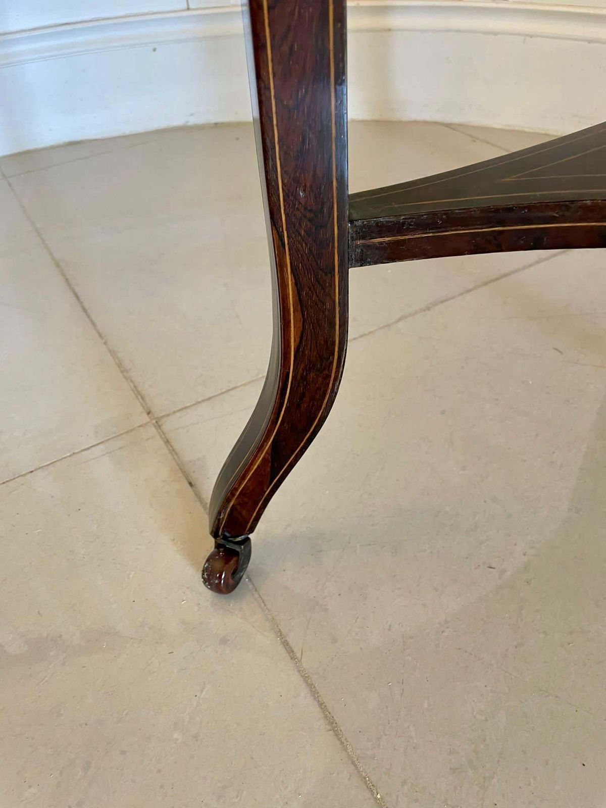 Unusual Antique Edwardian Quality Rosewood Inlaid Drop Leaf Centre Table photo buy