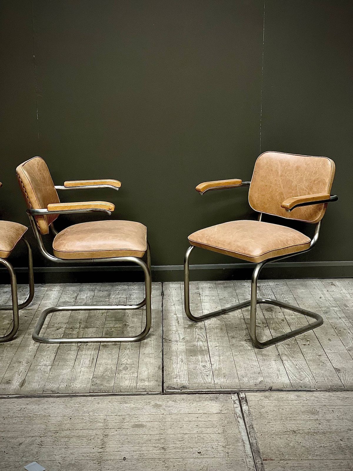 A Set Of Four Early S64 Marcel Breuer Cantilever Chairs By Thonet  Circa 1950's. photo furniture