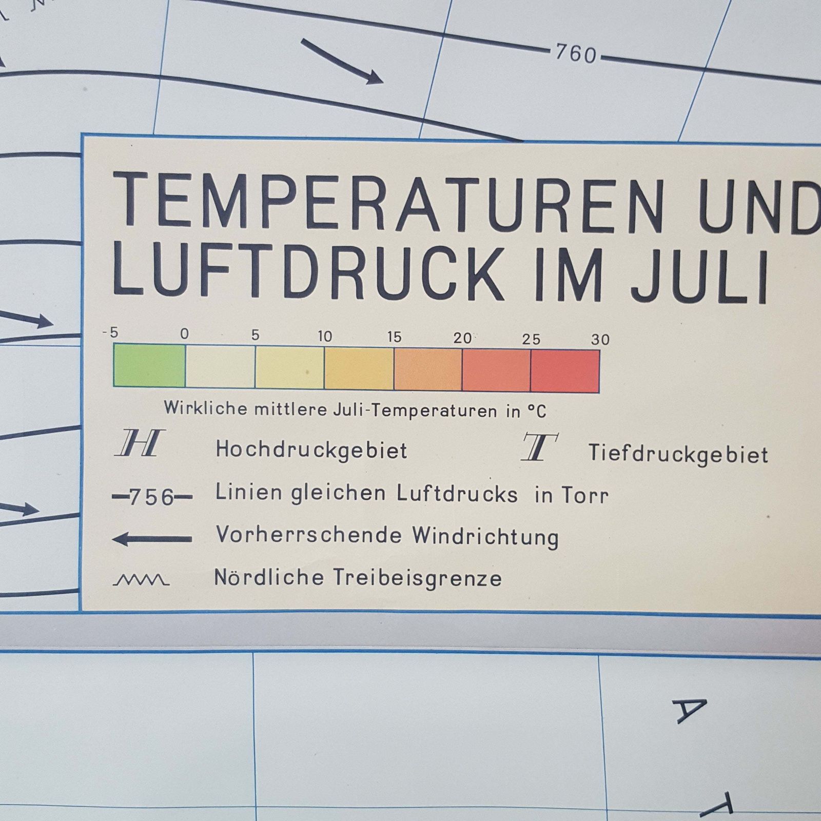 Vintage South America Climate Change Wall Chart photo for sale