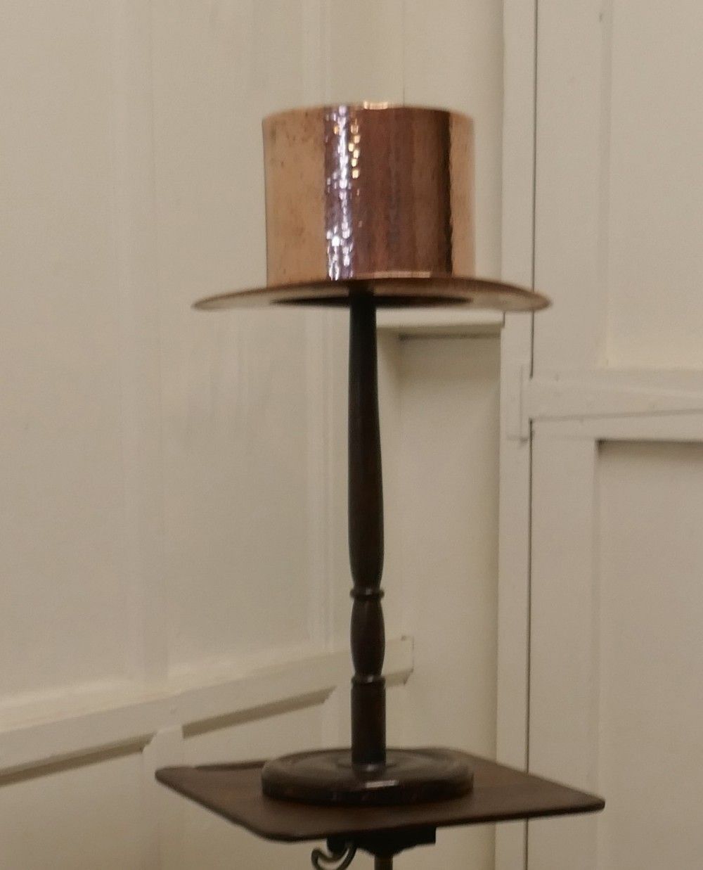 Arts And Crafts Copper Milliners Trade Sign. Copper Top Hat photo for sale