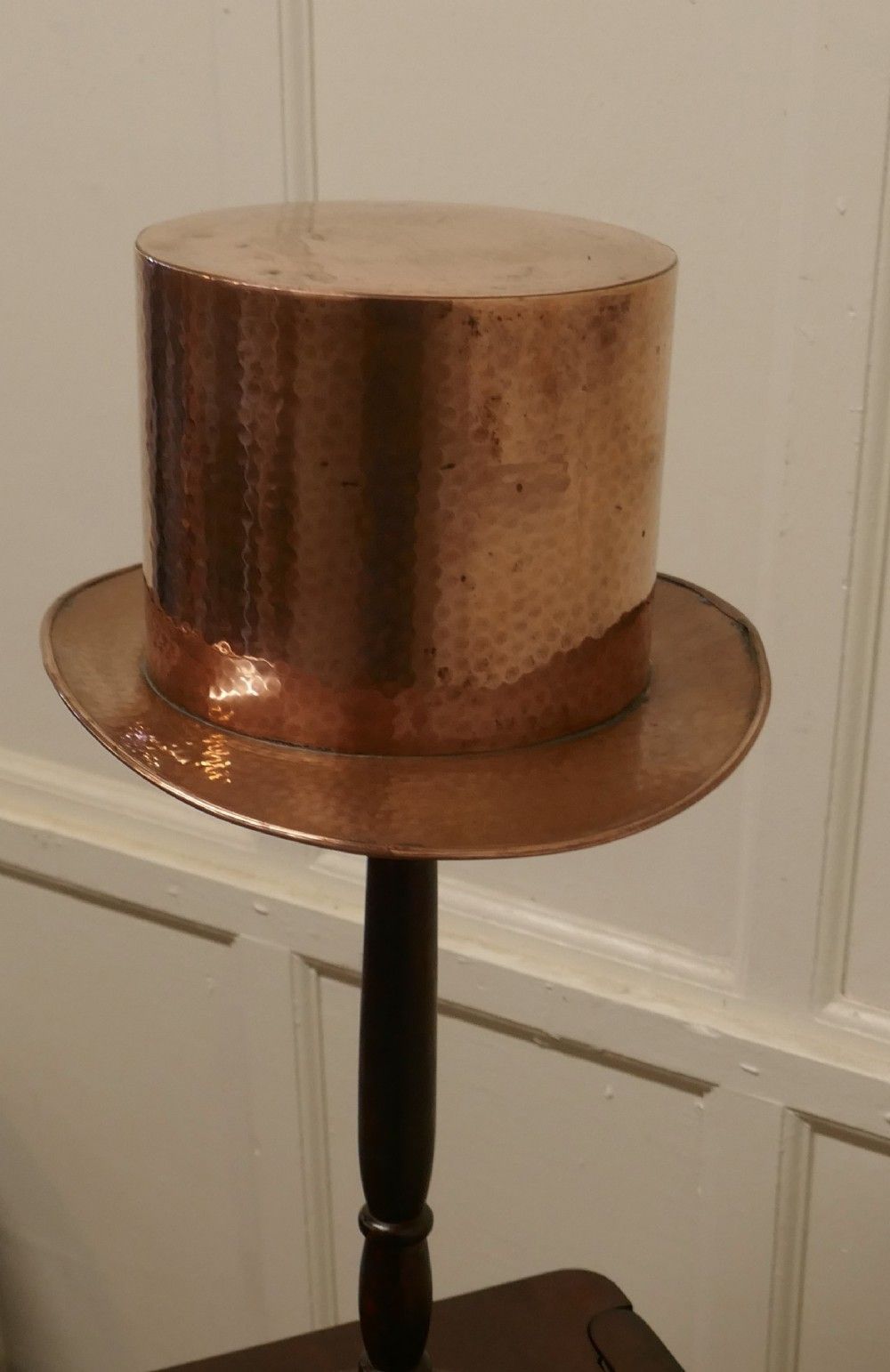Arts And Crafts Copper Milliners Trade Sign. Copper Top Hat photo buy
