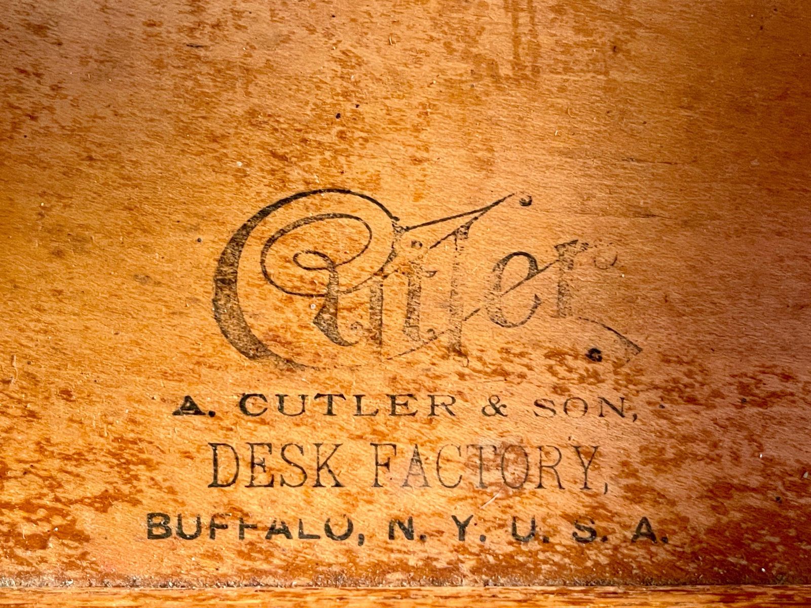 Rare Antique American Cutler & Sons Roll Top Oak Desk Circa 1880 photo for sale