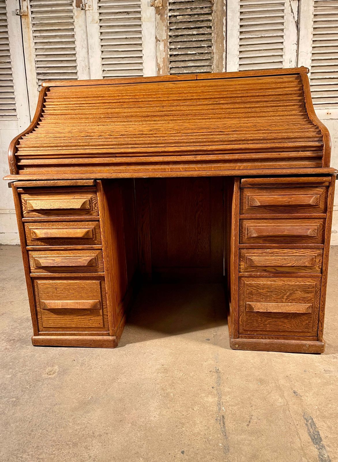 photo buy Rare Antique American Cutler & Sons Roll Top Oak Desk Circa 1880