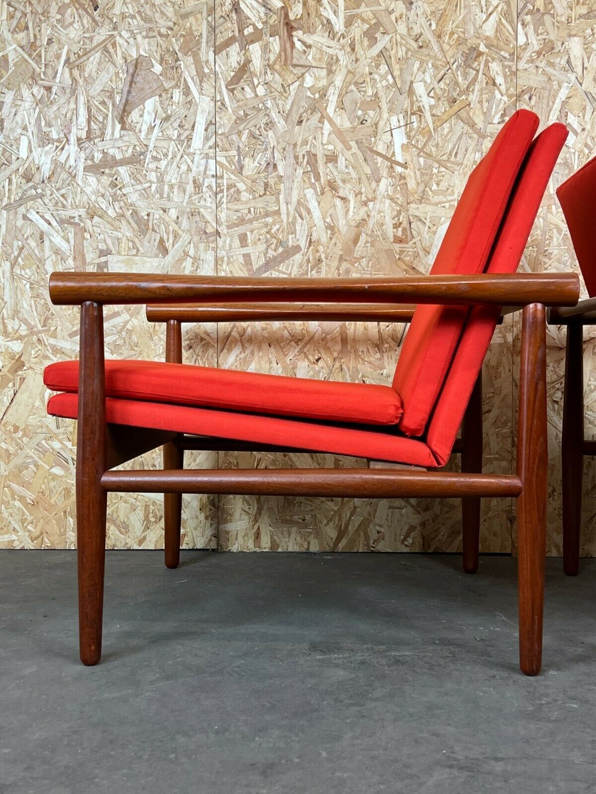 2x 60s 70s Teak Easy Chair Kai Lyngfeld Larsen Søborg Møbler Danish 60s photo for sale