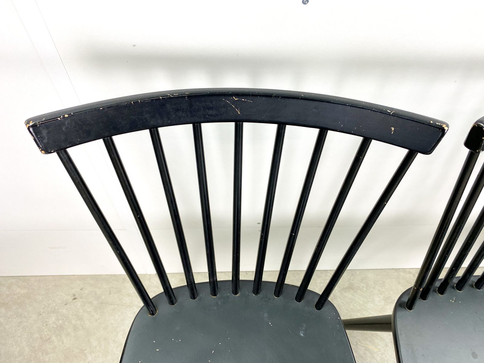 Black Bar Chairs Set photo vintage