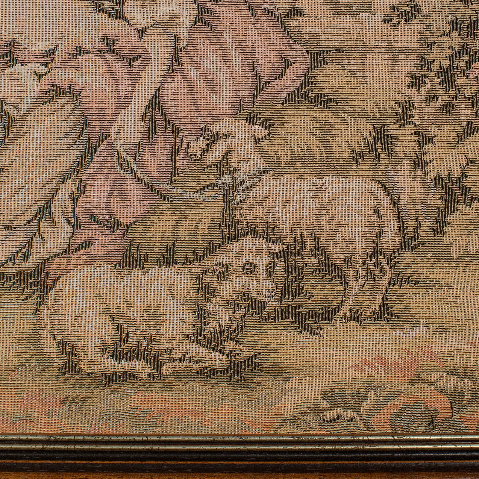 Small Antique Tapestry, Continental, Needlepoint, Decorative Wall Panel, C.1920 photo buy