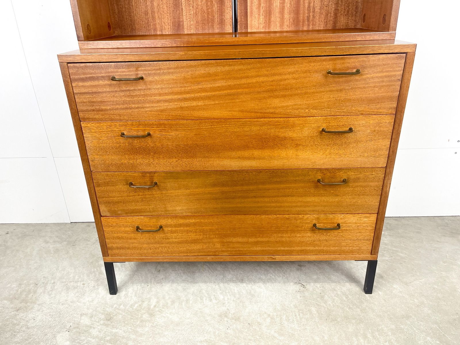 Retro Bookcase / Chest Of Drawers | Vintage Teak Veneer Mid Century photo buy