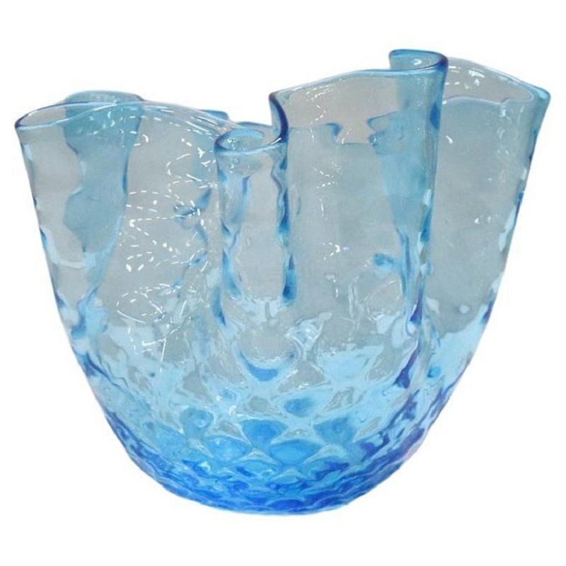 Italian Murano Glass Handkerchief Vase 1950s