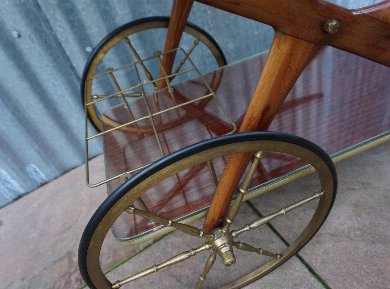photo furniture Mid Century Serving Trolley By Cesare Lacca, 1950s
