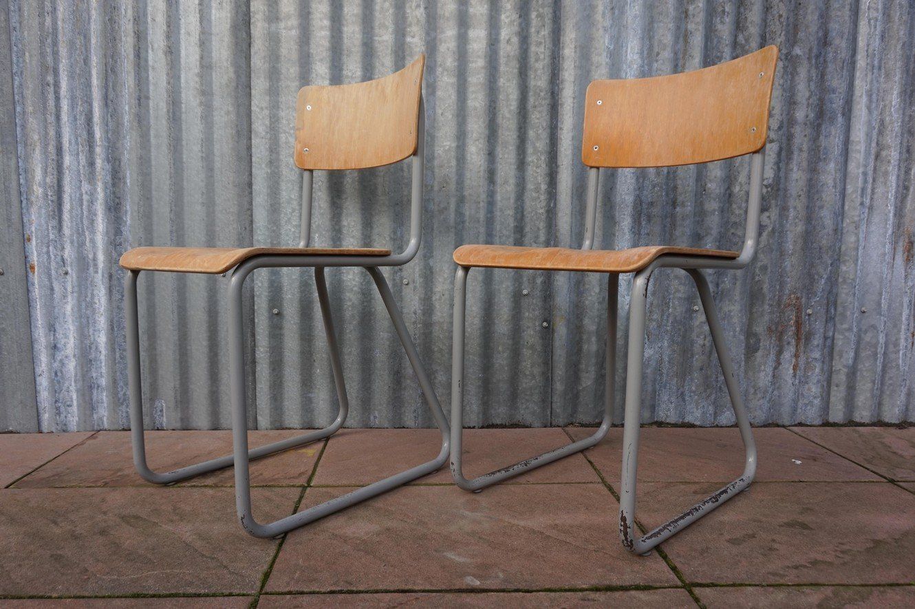 Industrial Chairs By Willem Hendrik Gispen For Gispen, 1950s, Set Of 2