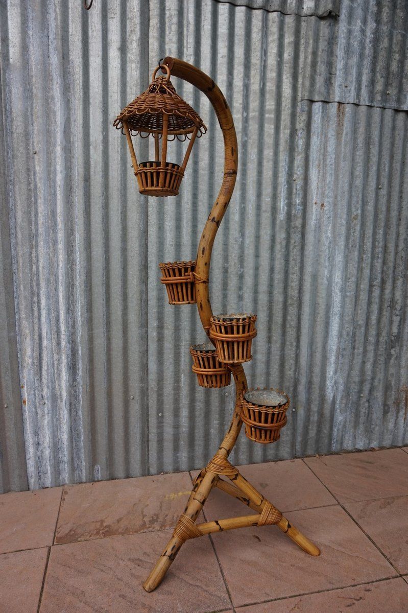 Bamboo Plant Stand From Rohe Noordwolde, 1960s photo 350.0