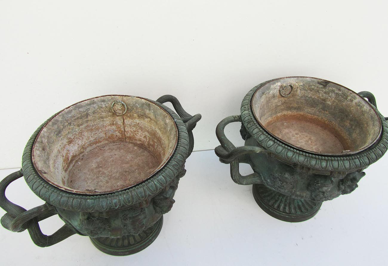 Antique Bronze Warwick Albani Planters From Cd, Set Of 2 photo 5550.0