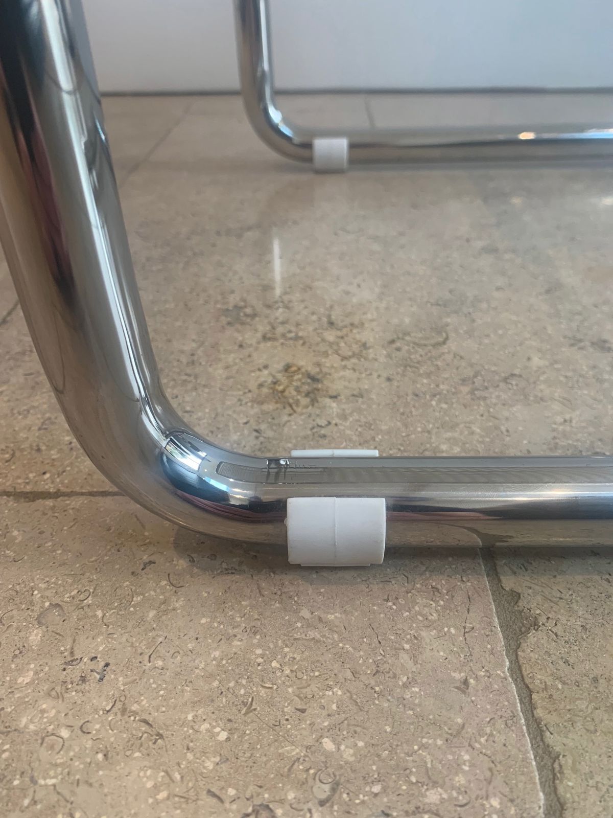 Vintage Chrome Stool By Knoll Bauhaus Style Designed By Andre Dupre 1970s photo vintage