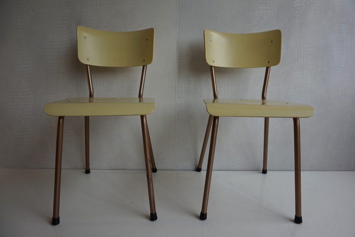 Vintage Dutch Dining Chairs From Dico Uden, 1950s, Set Of 2 photo Furniture