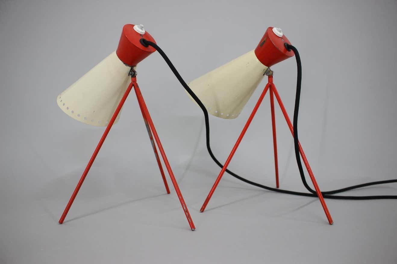 Pair Of Mid Century Table Lamps Napako, 1960s photo 1090.0