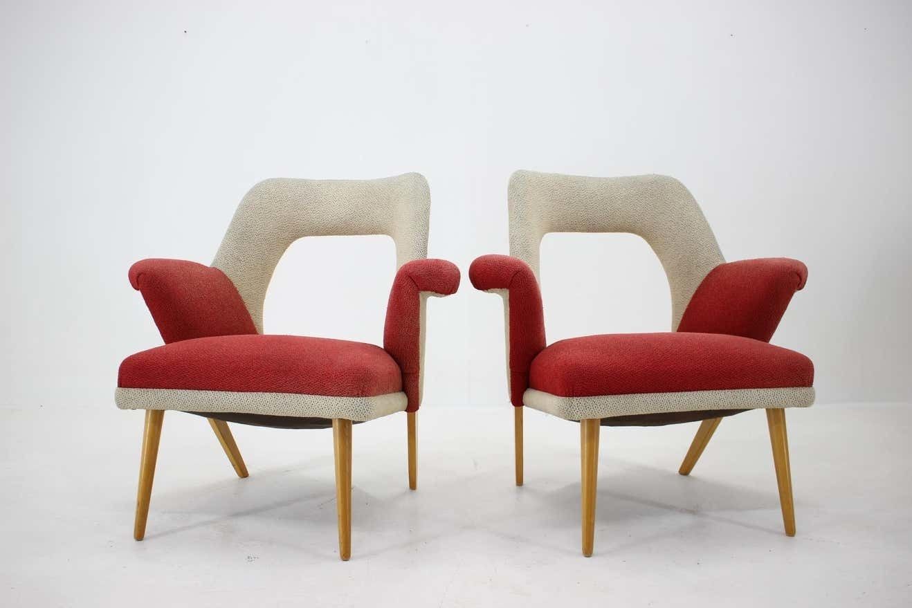 Set Of Two Very Rare Mid Century Armchairs, 1960s photo for sale