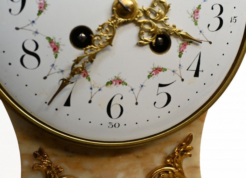 photo for sale French Mantle Clock Set Garniture Marble 1880