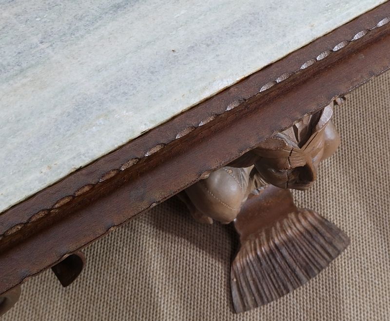 Iron And Marble Coffee Table Jm Rothschild – 1950 photo buy