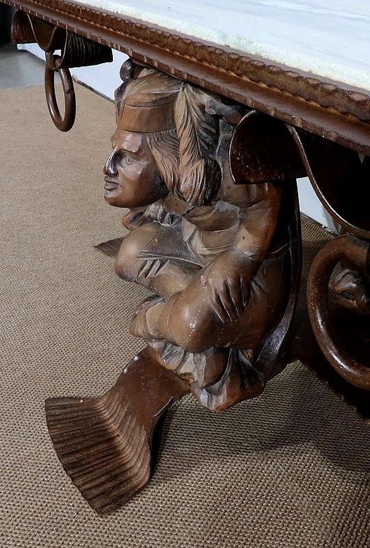 photo furniture Iron And Marble Coffee Table Jm Rothschild – 1950