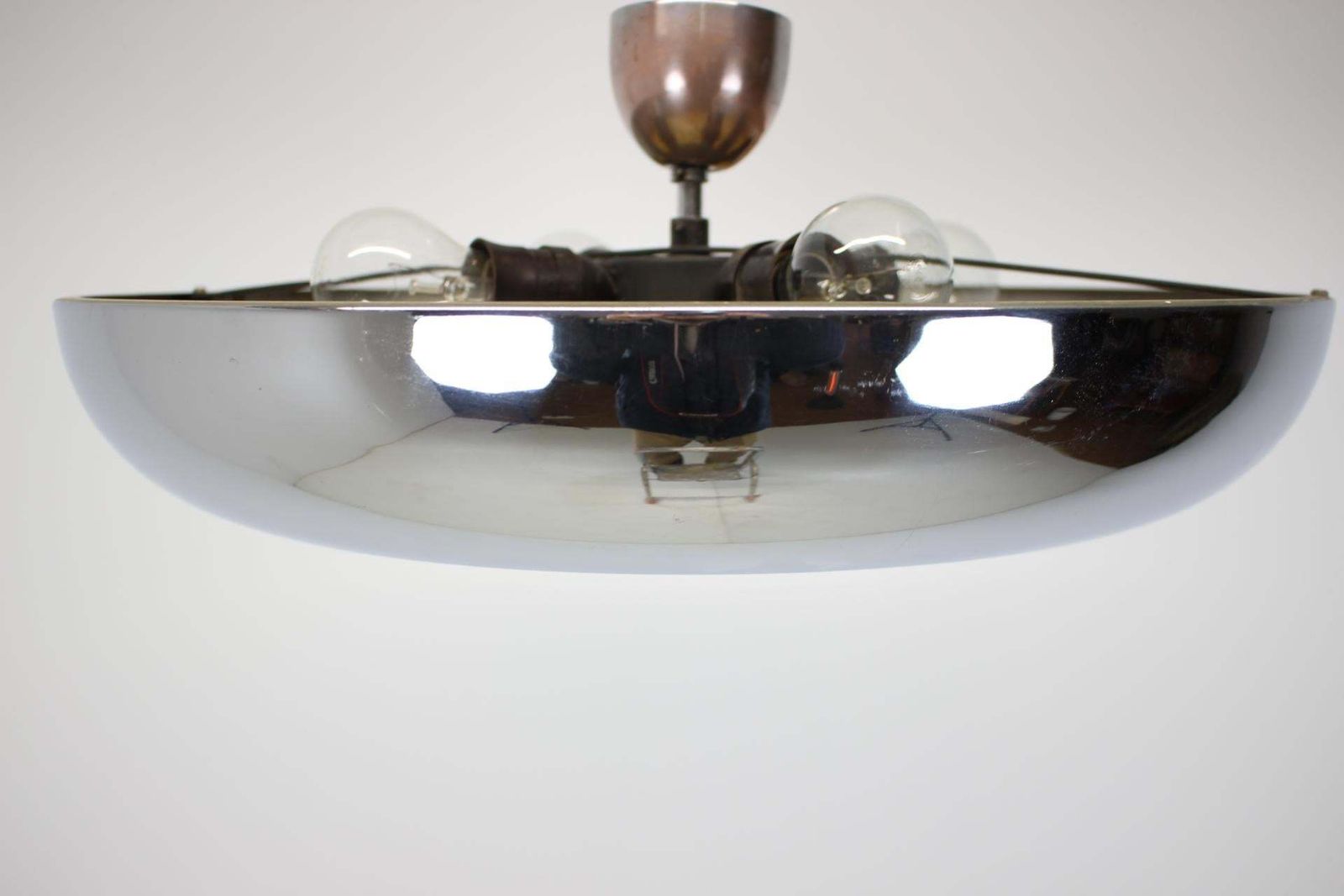 Bauhaus Ufo Pendant By Josef Hurka For Napako, 1940's photo vinterior