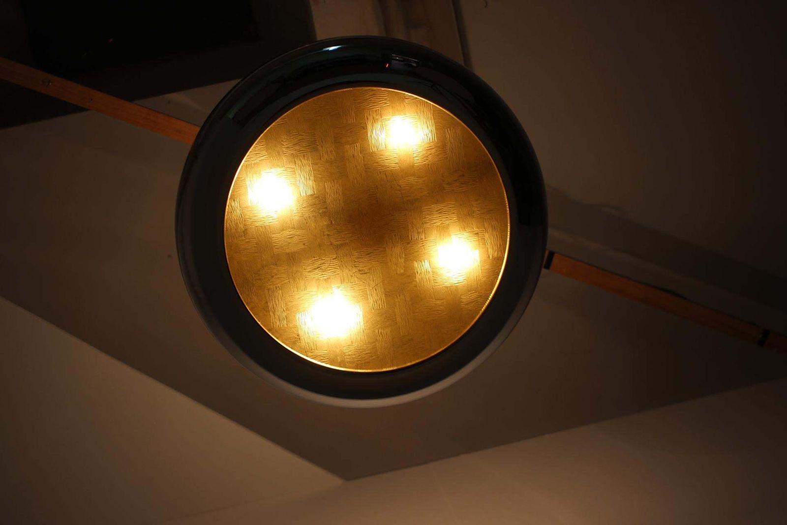 Lighting Bauhaus Ufo Pendant By Josef Hurka For Napako, 1940's photo