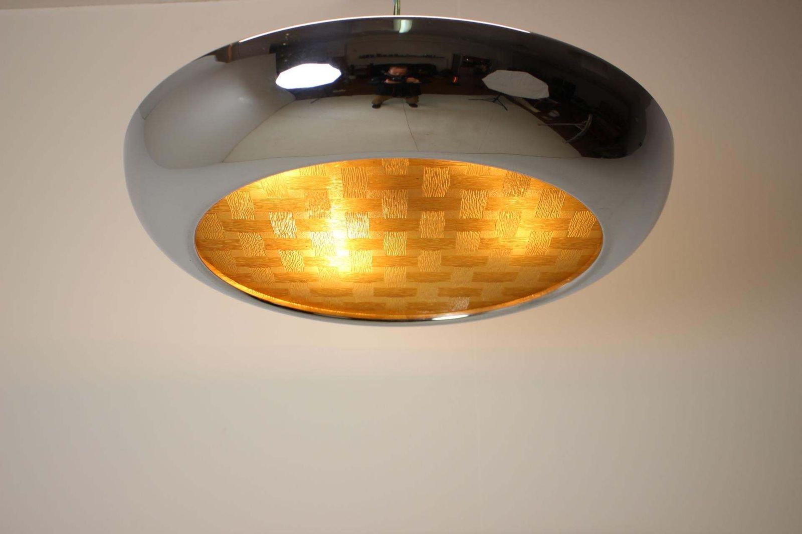 725.0 Bauhaus Ufo Pendant By Josef Hurka For Napako, 1940's photo