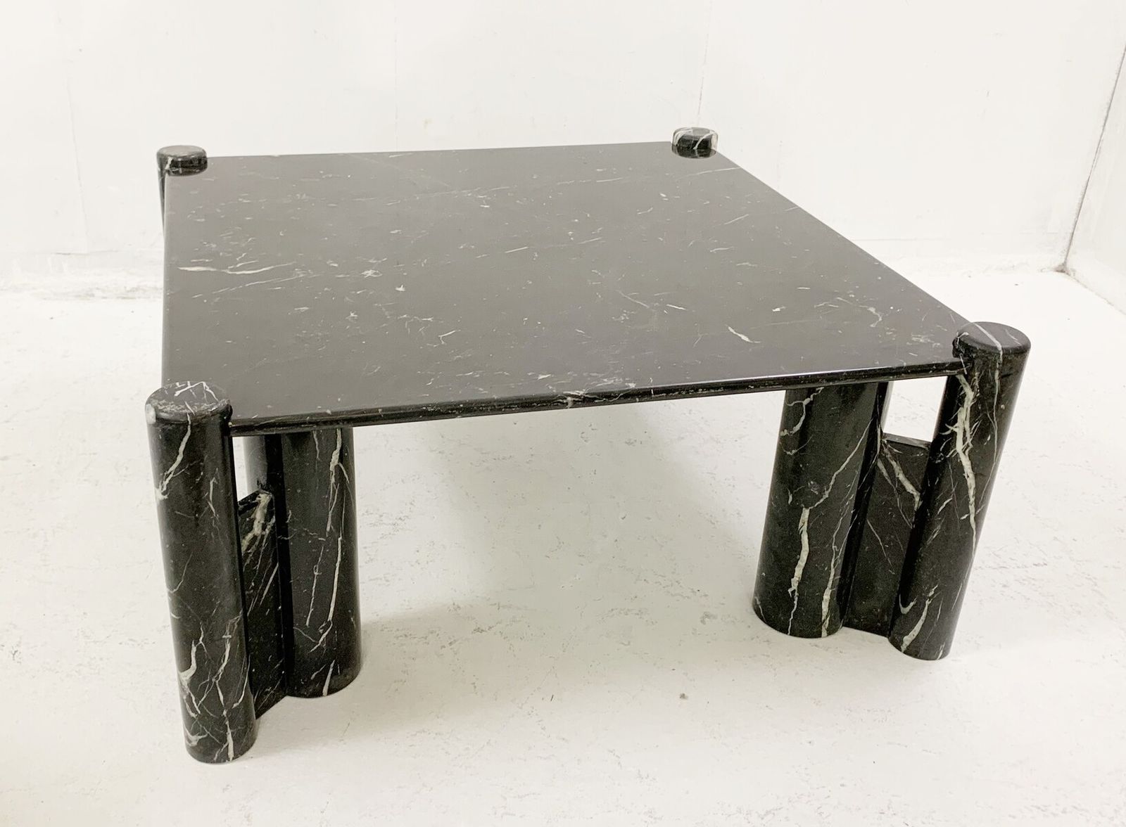 1970's Mid Century Black Marble Coffee Table photo furniture