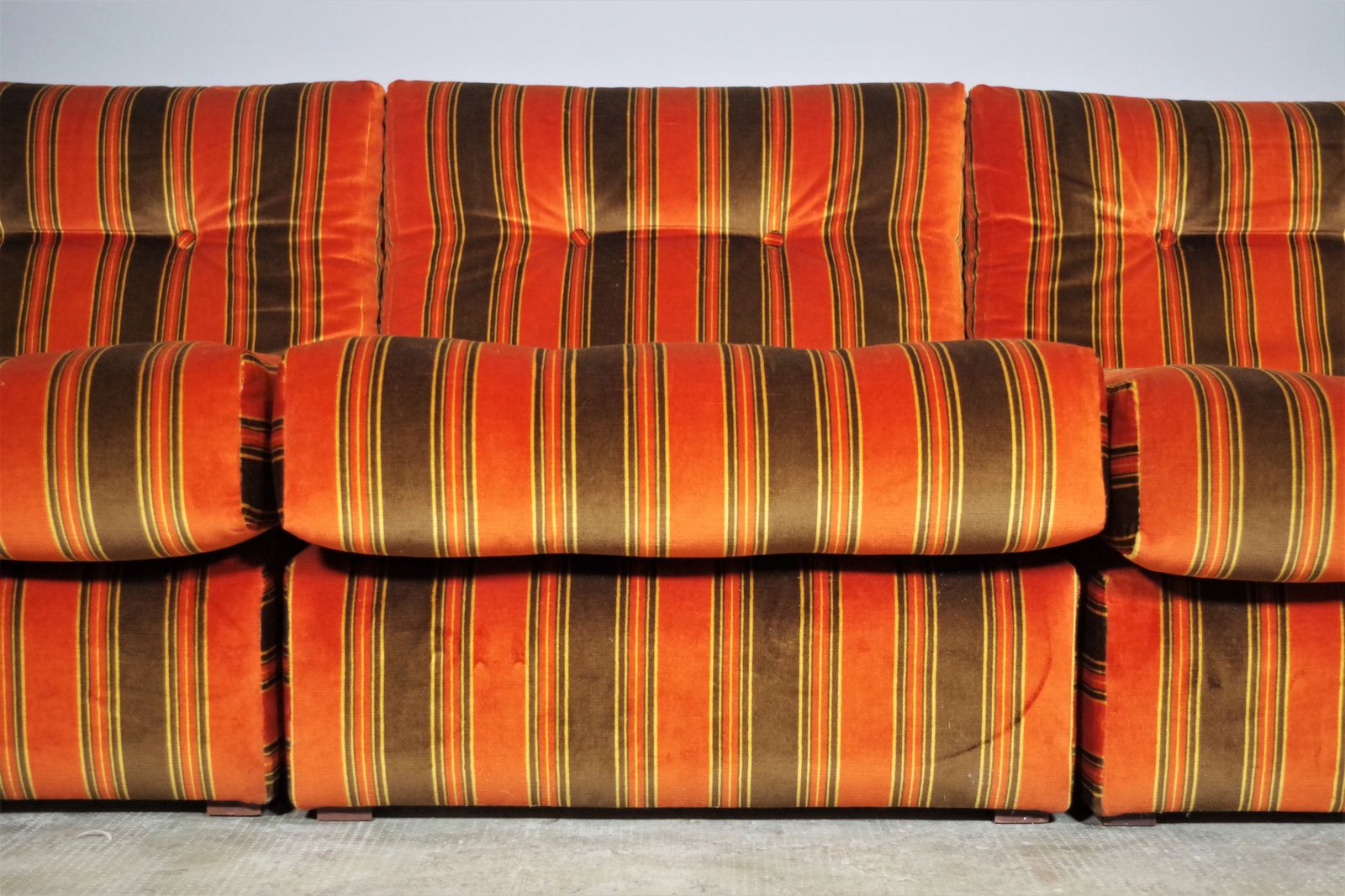 Furniture Striped Armchairs, 70s, 1970s, Vintage photo