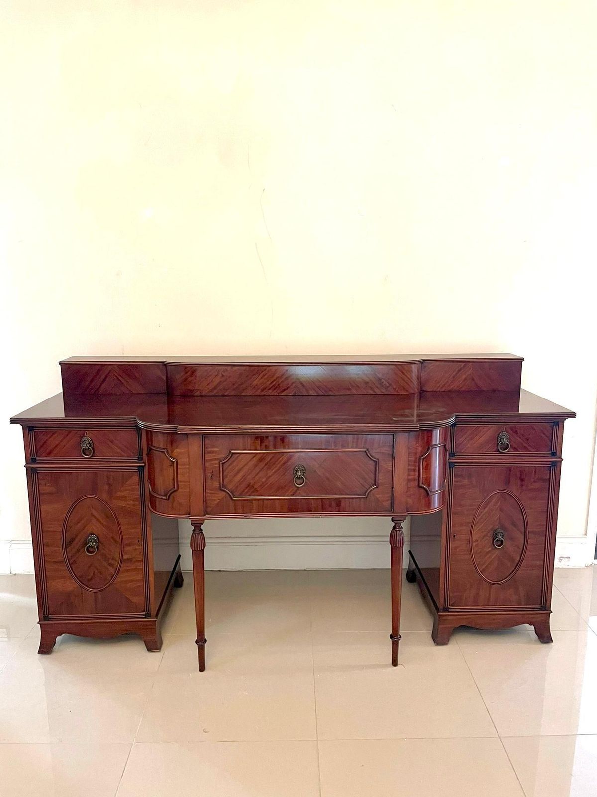 Outstanding Antique Edwardian Mahogany Sideboard By Goodall Of Manchester photo furniture